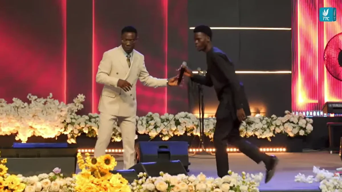 Our CEO presenting the Sam Oye Global app at Advance 2026, Abuja.